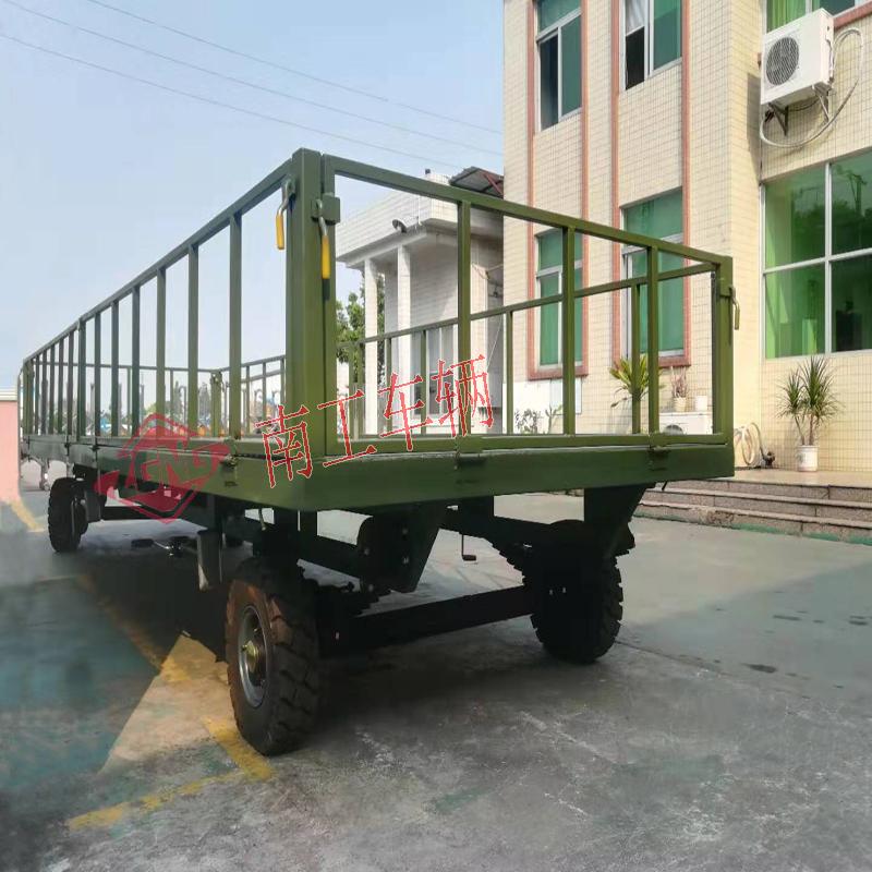 5吨护栏IM在线（中国） 全挂底盘拖车 军绿色